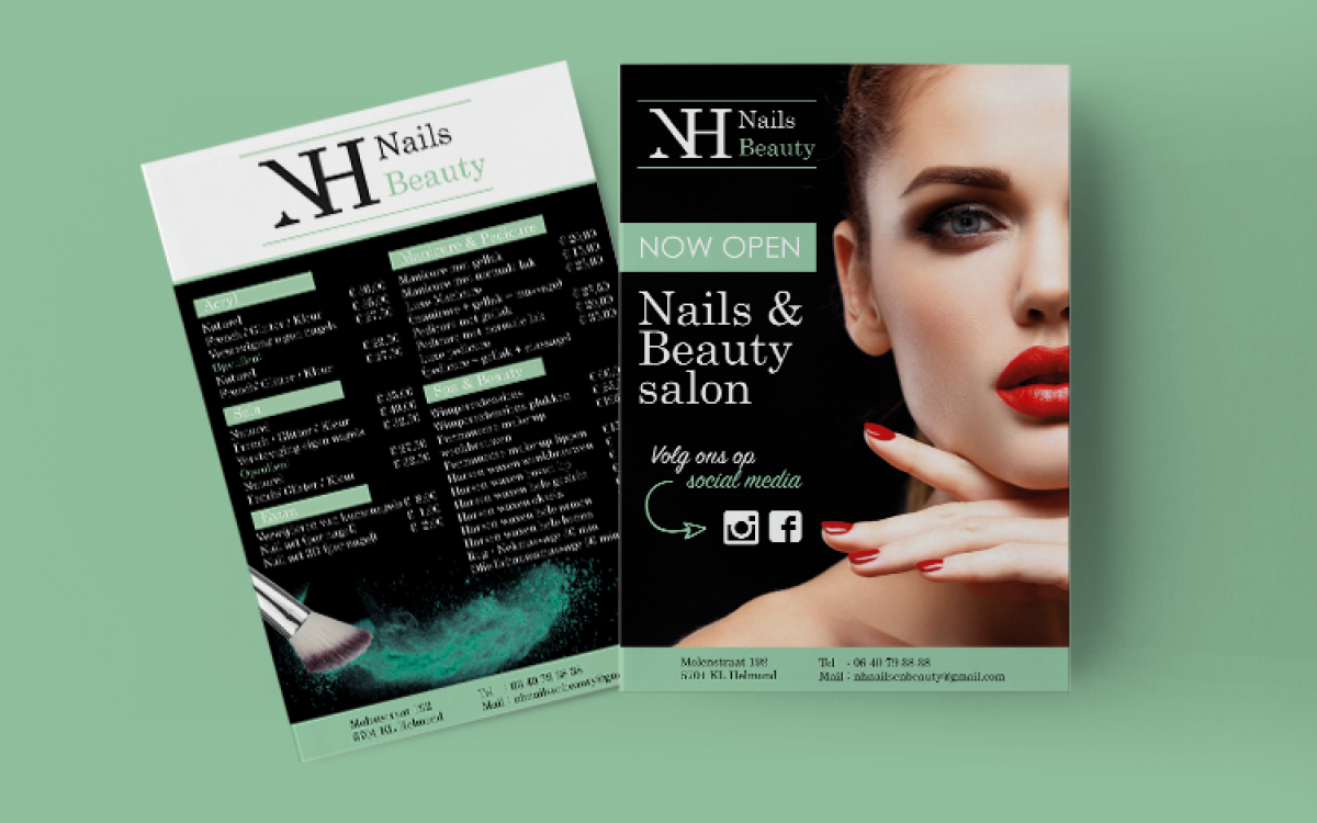 NH Nails Beauty Flyer prijslijst