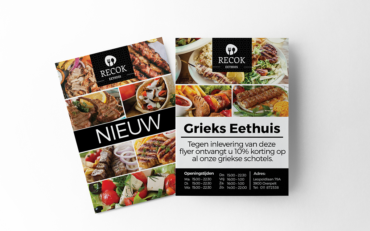 Actie flyer eethuis Recok